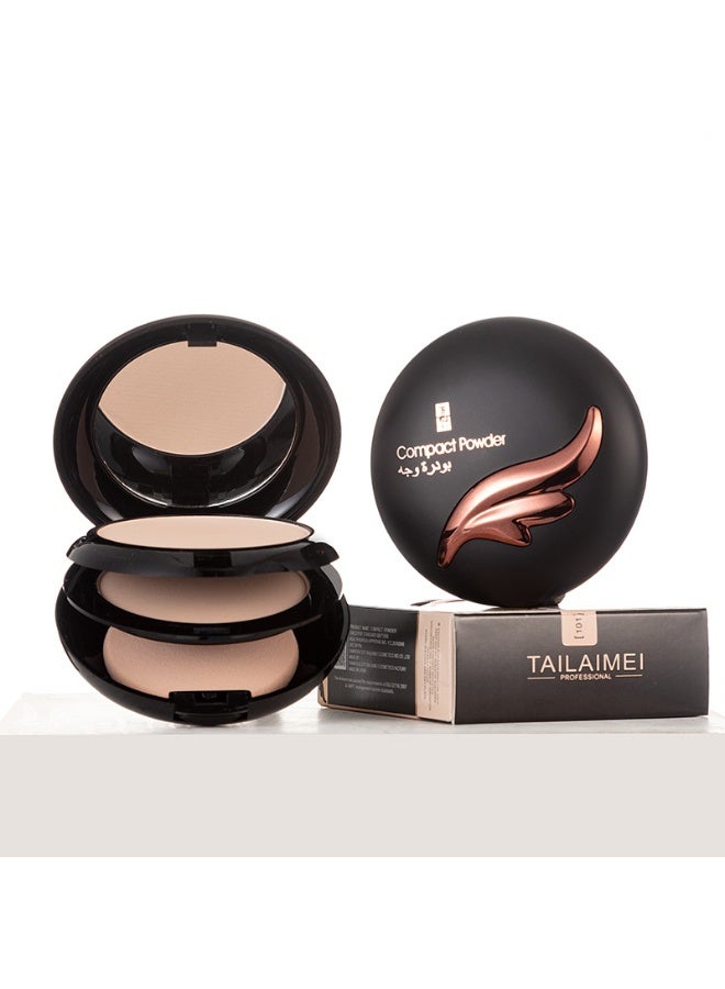 تايلامي بودرة أساس TLM Starlight Soft Matte ثنائية الطبقات - بتركيبة لؤلؤية ناعمة، مقاومة للماء، تتحكم في إفراز الزيوت لمدة 12 ساعة، وأداة سهلة الاستخدام لتعديل المكياج. - Image 4